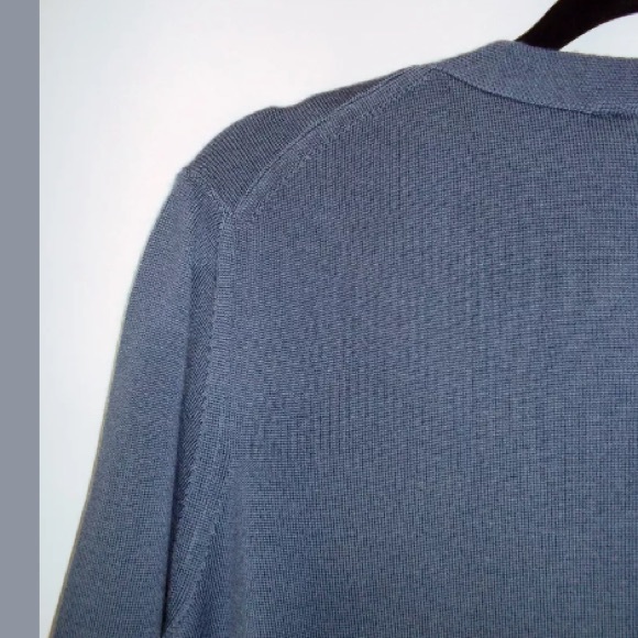 MARCHESIN Teal Blue Merino Wool Cardigan XXL-XXXL - Picture 4 of 8